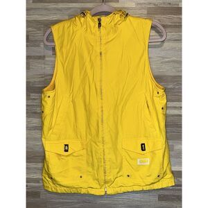 Lauren Ralph Lauren Small Yellow Sleeveless Hooded Zip Jacket #310
